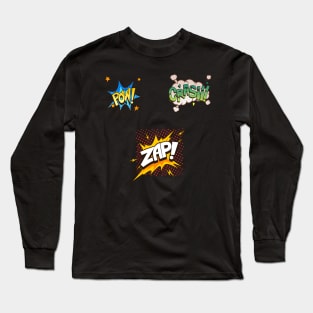 Comic Book Funny Sound Effects Pack Long Sleeve T-Shirt